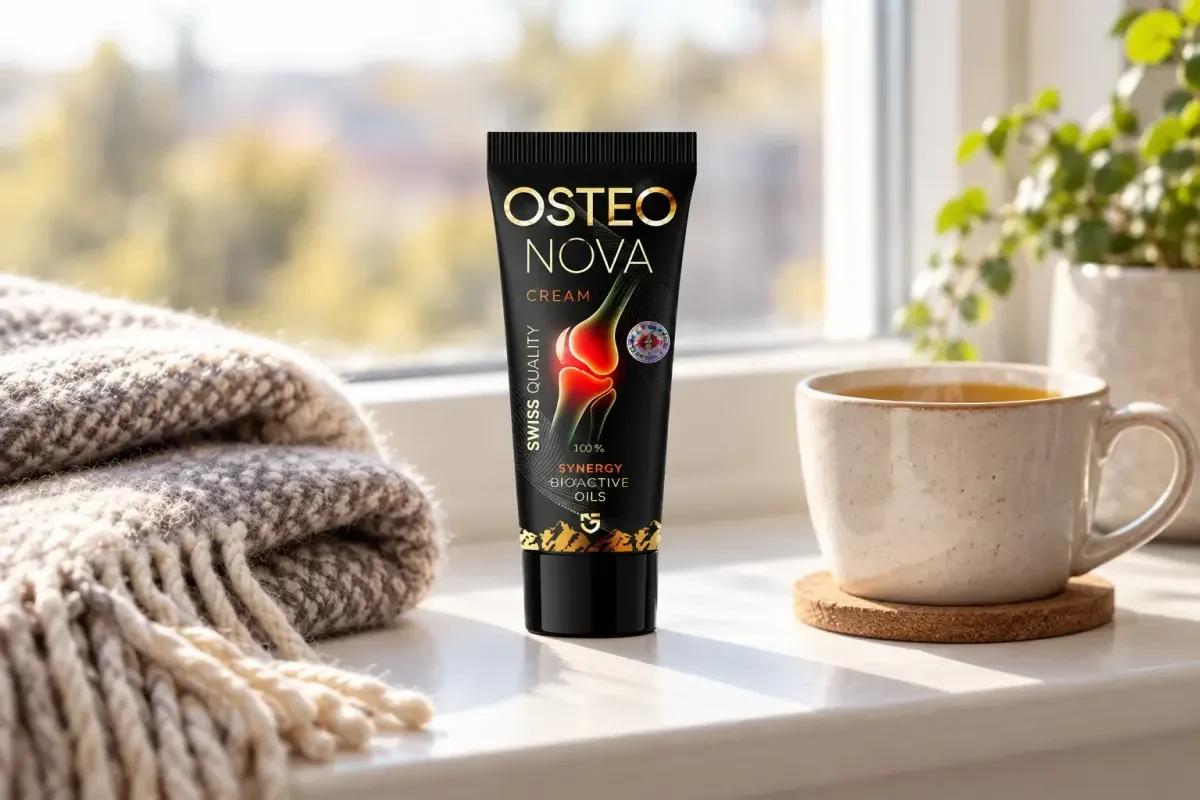 OsteoNova cream — el envase en el día a día